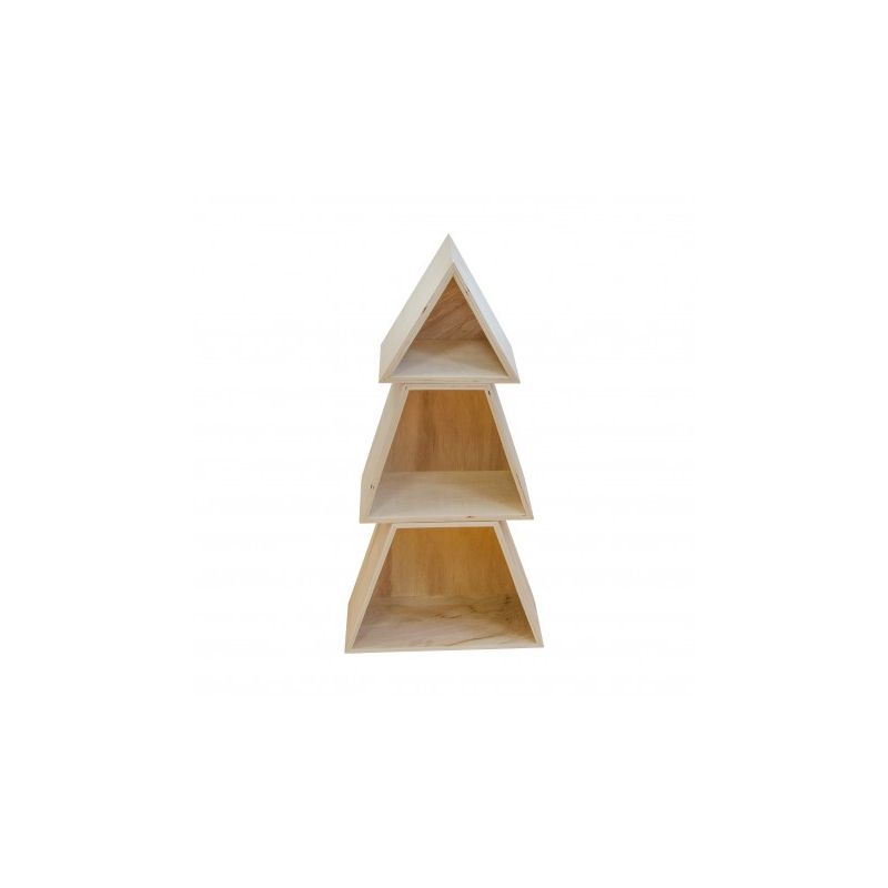 ARBRE DE NOEL BOIS 3 PIECES