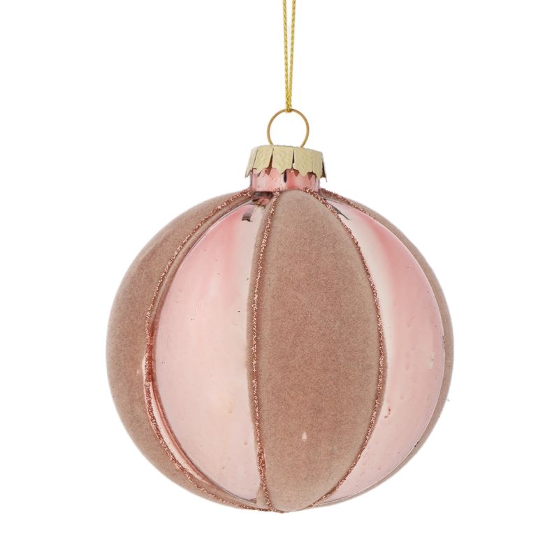 BOULE DE NOËL ROSE BOITE DE 12