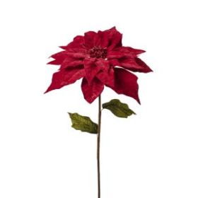 TIGE DE POINSETTIA GEANTE EN VELOURS