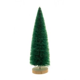 SAPIN VERT FORET SUR SOCLE BOIS