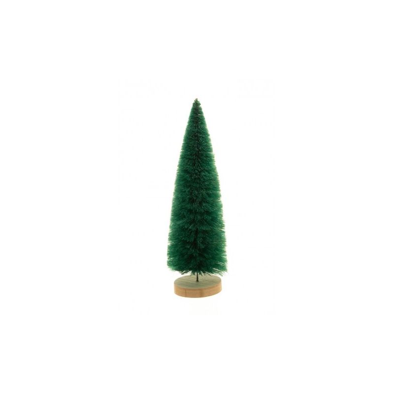 SAPIN VERT FORET SUR SOCLE BOIS