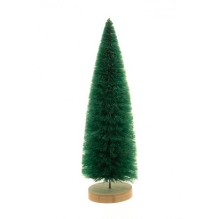 SAPIN VERT FORET SUR SOCLE BOIS