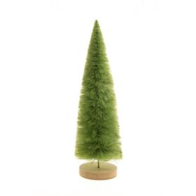 SAPIN VERT CLAIR SUR SOCLE BOIS