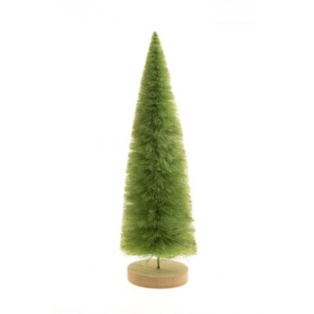 SAPIN VERT CLAIR SUR SOCLE BOIS