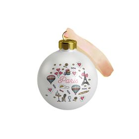 BOULE NOEL VERRE TE PASTEL