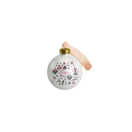 BOULE NOEL VERRE TE PASTEL