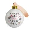 BOULE NOEL VERRE TE PASTEL