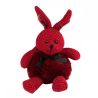 LAPIN CROCHET BOULE FOURRURE ROUGE