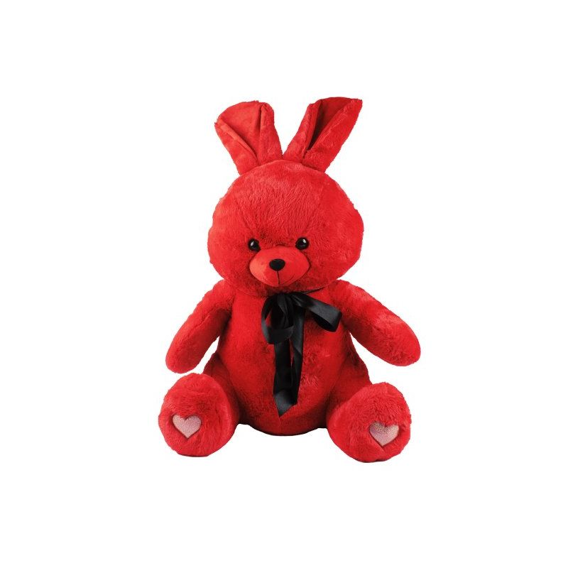 LAPIN ROUGE COEUR BRODE