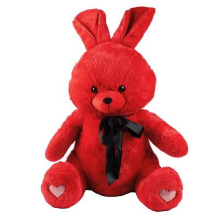 LAPIN ROUGE COEUR BRODE